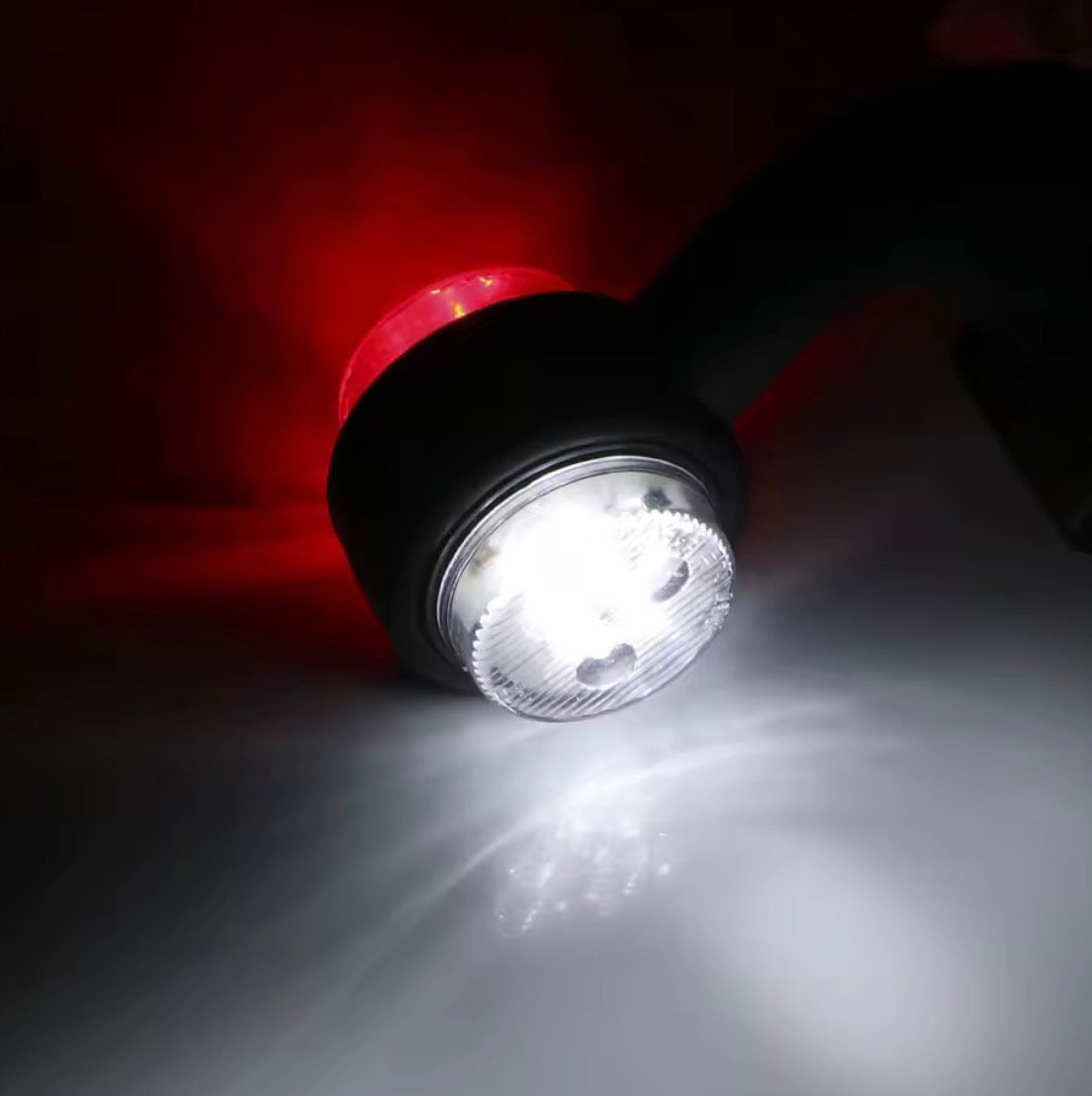 Luci LED indicatore laterale 12V/24V per camion e rimorchio rosso/bianco, 2 pezzi