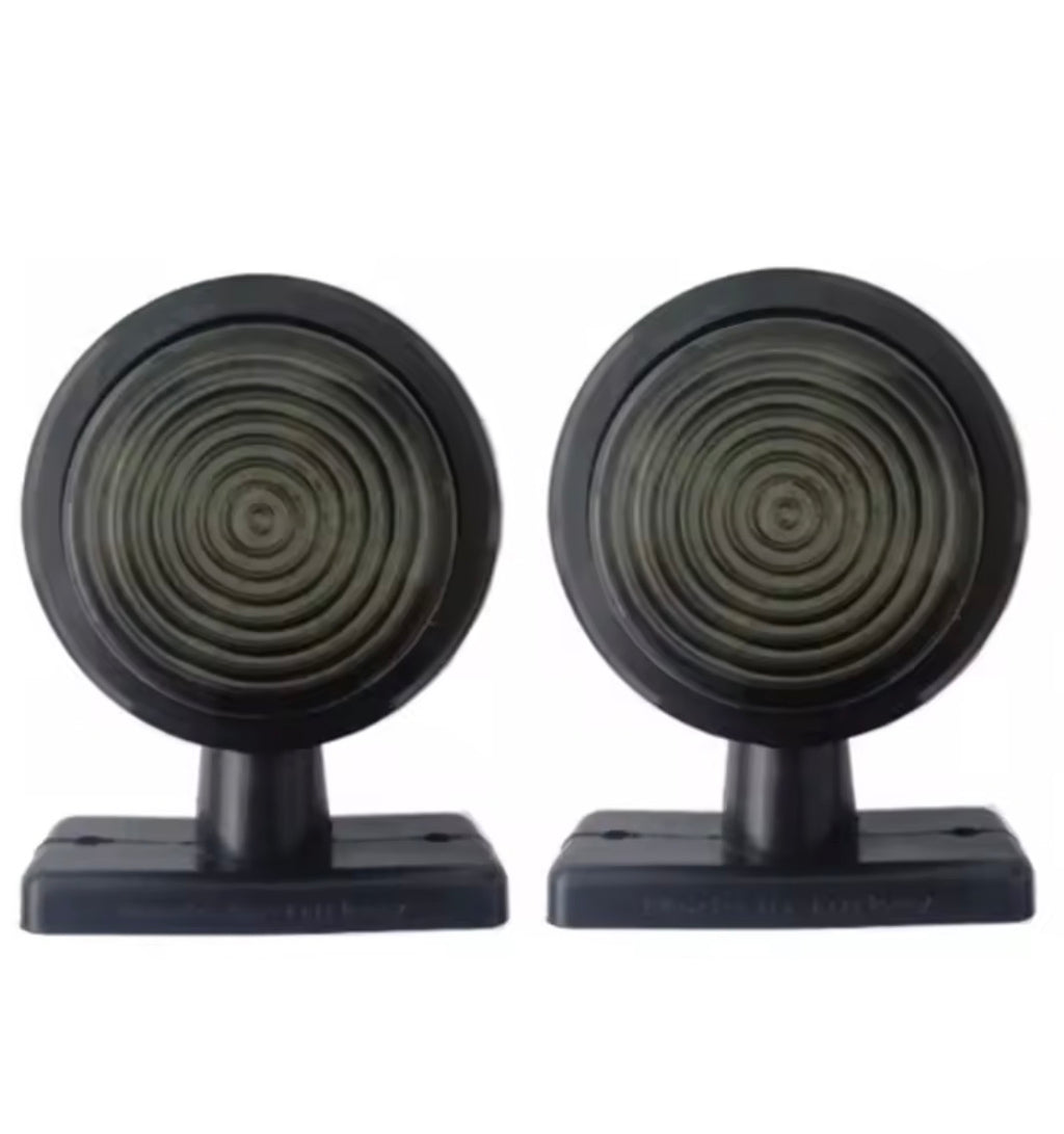 Luci di posizione LED fumé per camion e rimorchi 12V 24V – Indicatori laterali rosso/ambra a doppia faccia (2 Pezzi)