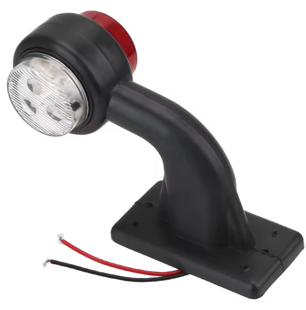 Luci LED indicatore laterale 12V/24V per camion e rimorchio rosso/bianco, 2 pezzi