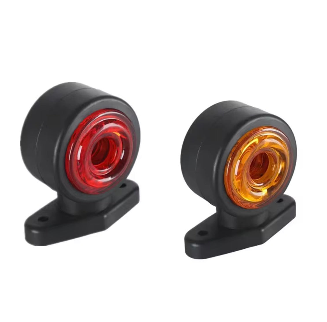 Luci di posizione LED laterali rotonde 12-24V per camion e rimorchio con Indicatore di direzione a doppia funzione – 2 pezzi