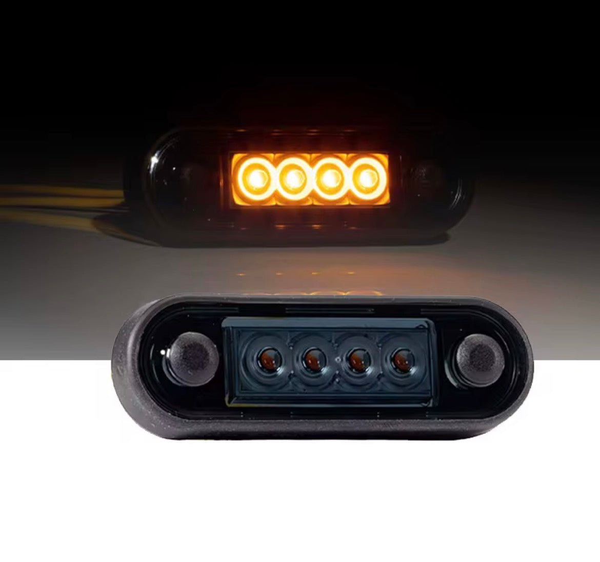 Luce di ingombro laterale a 4 led con lente fumè, 50 pezzi - 8€ al pezzo