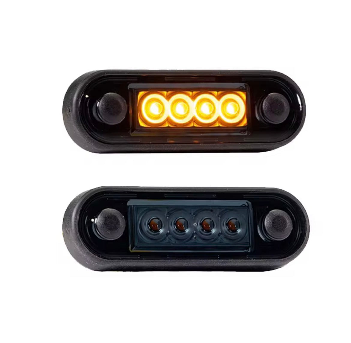 Luce di ingombro laterale a 4 led con lente fumè, 50 pezzi - 8€ al pezzo