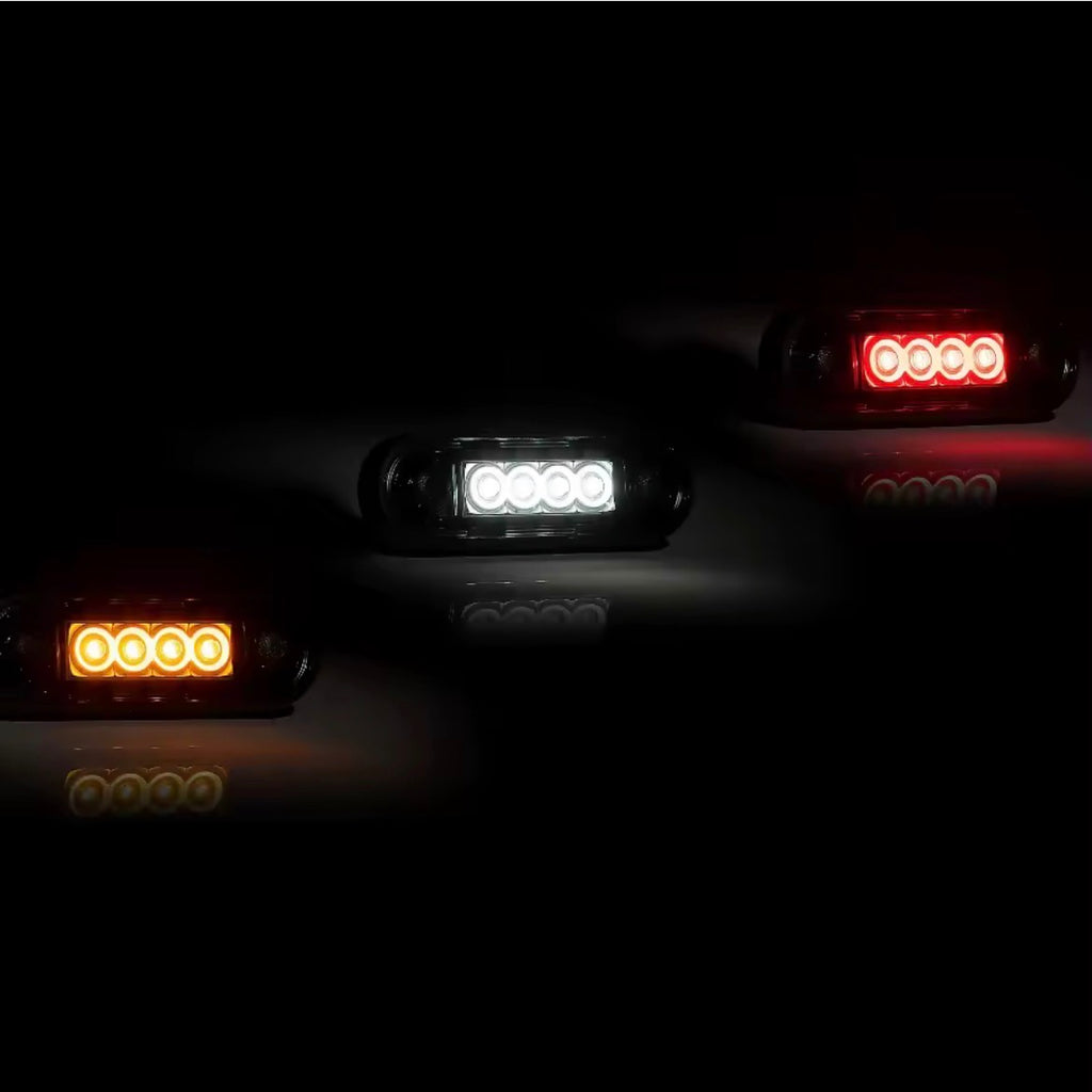 Luce di ingombro laterale a 4 led con lente fumè, 50 pezzi - 8€ al pezzo